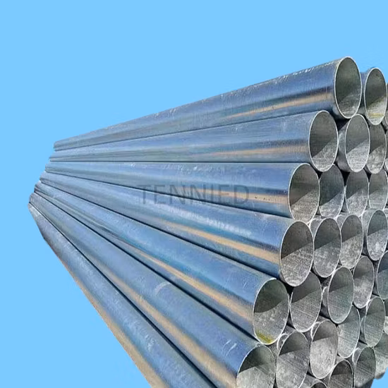 Produttore cinese 3m 6m zincato a caldo Dx51d Dx52D Dx53D Prezzo del tubo tondo quadrato in acciaio zincato da 2 pollici Sch