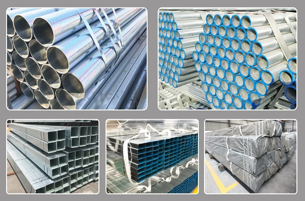 Hot Dipped Galvanized Rectangular Section Cold Rolled Material Mild Steel Pipe for Construction