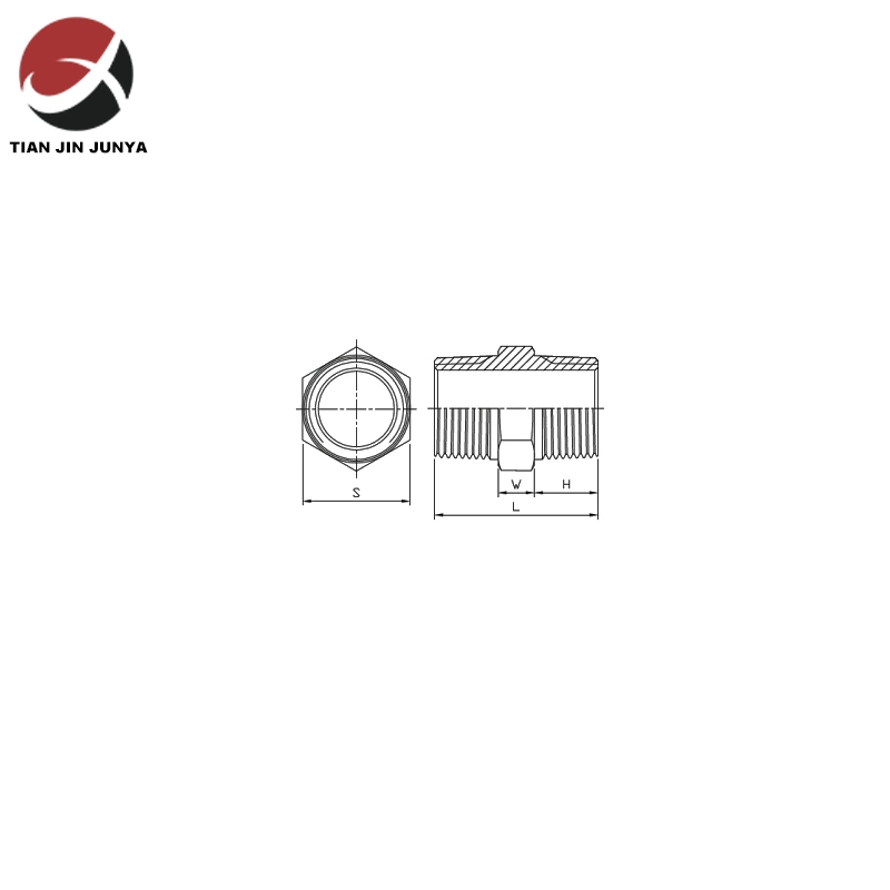 Casting Pipe Fitting Plumbing 304 Hex Double Nipple Threaded Stainless Steel Material Hexagon/Hex Nipple Connector Threaded Water Tube SS304 316 Accessories