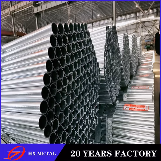 Tubo in acciaio zincato diametro esterno 20mm 50mm 100mm 150mm 200mm 219mm di vendita diretta in fabbrica per miniera di carbone