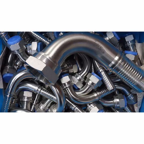 Raccordi a compressione metrici in acciaio inossidabile, raccordo per tubo idraulico in gomma